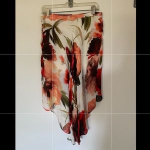 Haute Hippie Thorn & Floral-Print High-Low Skirt